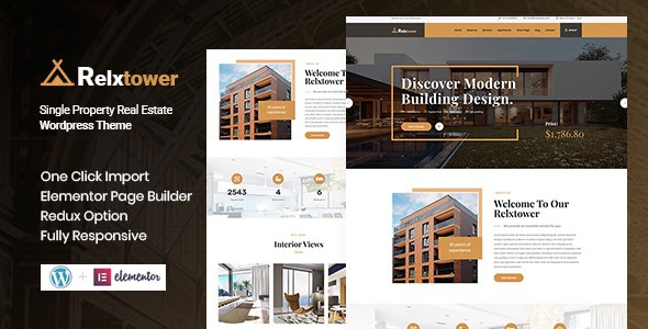 ThemeForest Relxtower - Download Single Property WordPress Theme