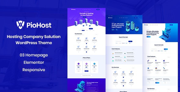 ThemeForest Piohost - Download Domain and Web Hosting WordPress Theme