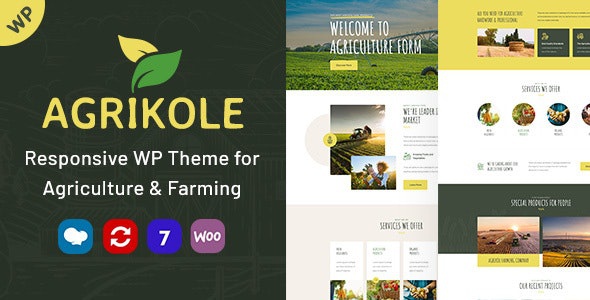 ThemeForest Agrikole - Download Responsive WordPress Theme for Agriculture & Farming