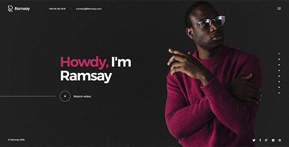 ThemeForest Ramsay - Download Personal CV/Resume WordPress Theme