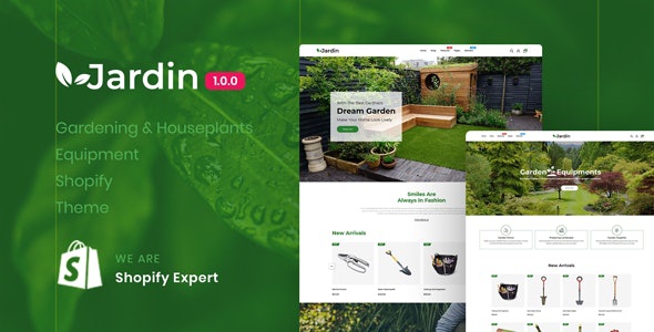 ThemeForest Jardin - Download Gardening & Houseplants Equipment Responsive Shopify Theme