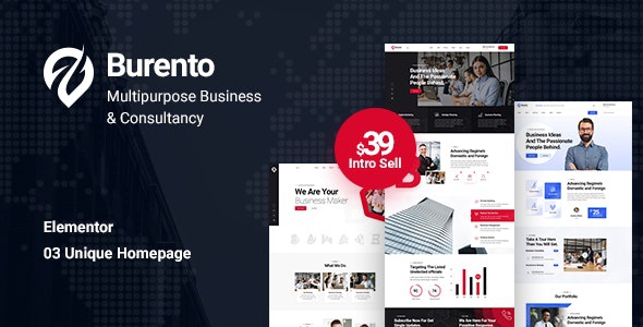 ThemeForest Burento - Download Multipurpose Business WordPress Theme