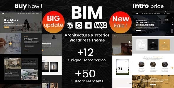 ThemeForest BIM - Download Architecture & Interior Design Elementor WordPress Theme