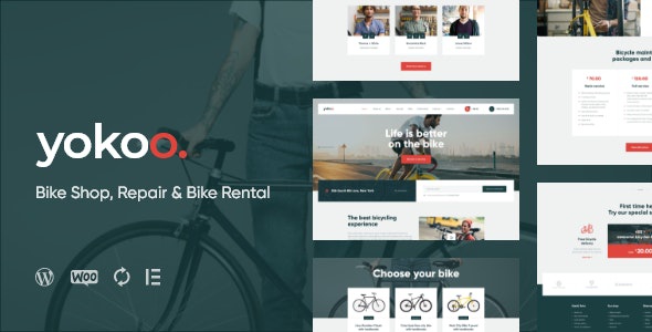 ThemeForest Yokoo - Download Bike Shop & Bicycle Rental WordPress Theme