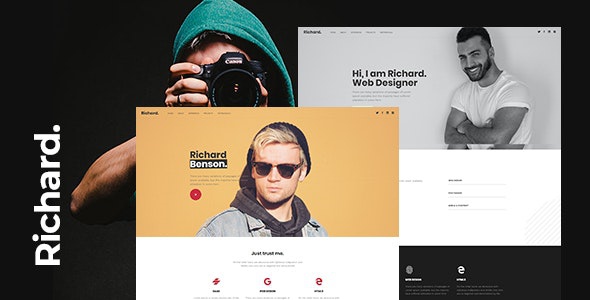 ThemeForest Richard - Download Onepage Personal WordPress Theme