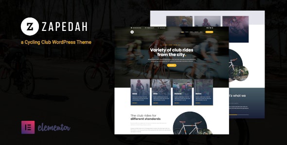 ThemeForest Zapedah - Download Cycling Club WordPress Theme
