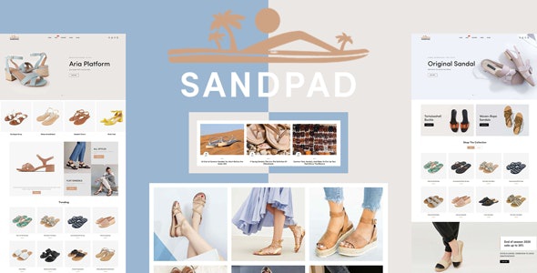 ThemeForest Sandpad - Download Sandals And Footwear Shoes Responsive Shopify Theme