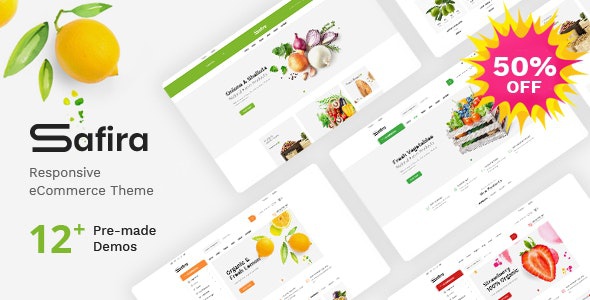 ThemeForest Safira - Download Food & Organic WooCommerce WordPress Theme