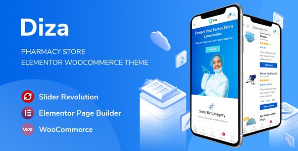 ThemeForest Diza - Download Pharmacy Store Elementor WooCommerce WordPress Theme