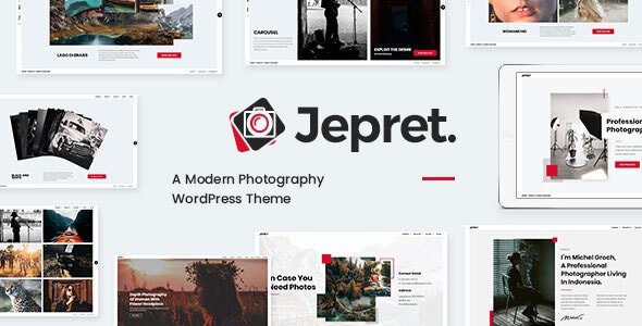 ThemeForest Jepret - Download Modern Photography WordPress Theme