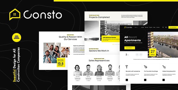 ThemeForest Consto - Download Industrial Construction Company WordPress Theme