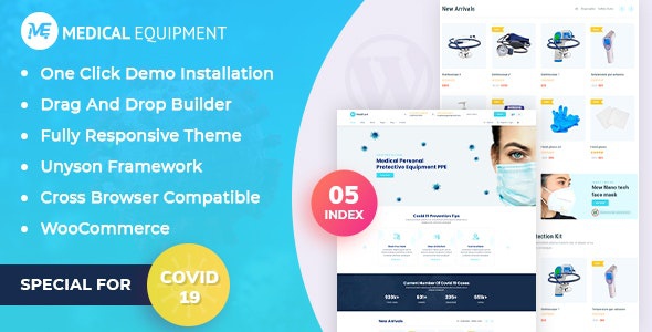 ThemeForest Medical Equipment - Download eCommerce WordPress Theme