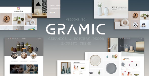 ThemeForest Gramic - Download Ceramics & Pottery Decor Shopify Theme