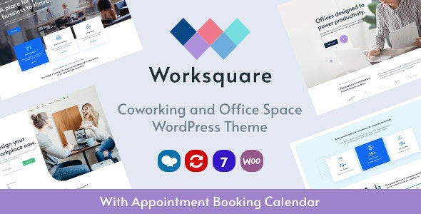 ThemeForest Worksquare - Download Coworking and Office Space WordPress Theme