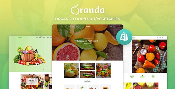 ThemeForest Oranda - Download Organic Food/Fruit/Vegetables eCommerce Shopify Theme
