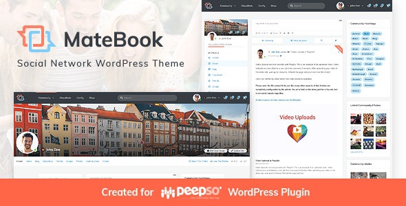 ThemeForest Matebook - Download Social Network WordPress Theme