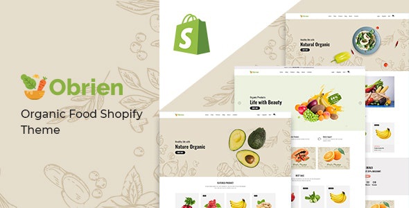 ThemeForest Obrien - Download Organic Food Shopify Theme