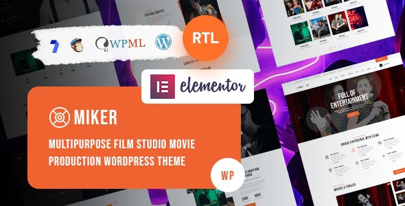 ThemeForest Miker - Download Movie and Film Studio WordPress Theme