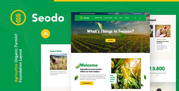 ThemeForest Seodo - Download Agriculture Farming Foundation WordPress Theme