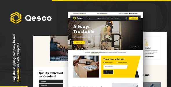 ThemeForest Qesco - Download Logistic Shipping Company WordPress Theme