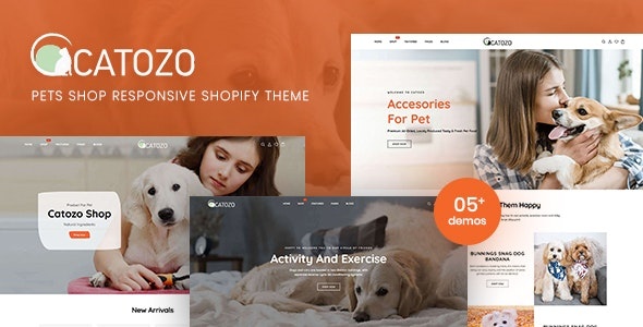 ThemeForest Catozo - Download Pets Shop Responsive Shopify Theme