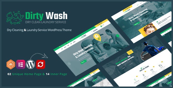 ThemeForest DirtyWash - Download Laundry Service WordPress Theme