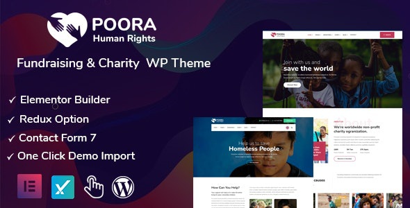 ThemeForest Poora - Download Fundraising & Charity WordPress Theme
