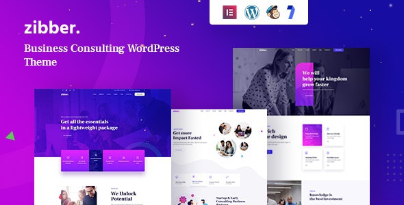 ThemeForest Zibber - Download Consulting Business WordPress Theme + RTL