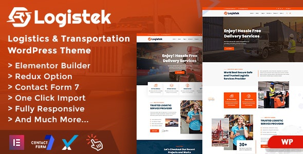 ThemeForest Logistek - Download Logistics & Transportation WordPress Theme