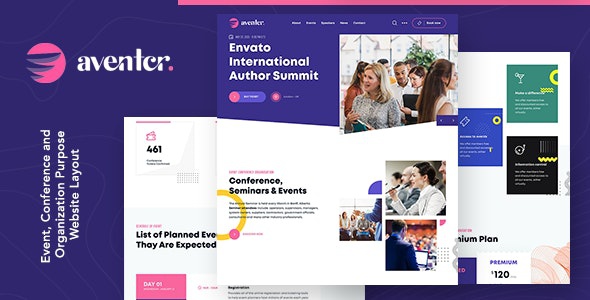 ThemeForest Aventer - Download Conferences & Events WordPress Theme
