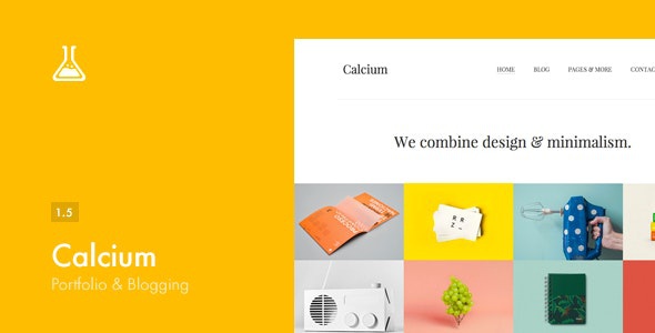 ThemeForest Calcium - Download Minimalist Portfolio & Blogging WordPress Theme