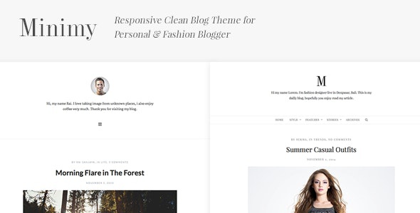 ThemeForest Minimy - Download Responsive Clean Personal & Fashion Blog WordPress Theme