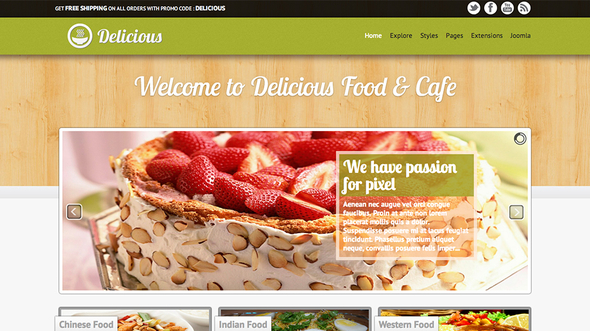 ThemeXpert Delicious - Download Restaurant Ecommerce Template