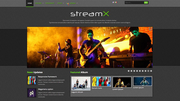 ThemeXpert StreamX - Download Responsive music template