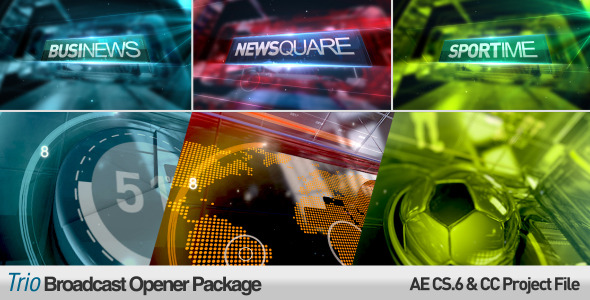 Trio Broadcast Openers Package - Download Videohive 7521948
