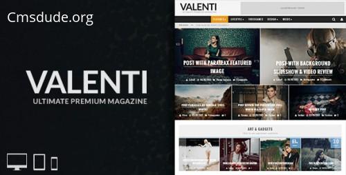 Valenti v3.1 – WordPress HD Review Magazine News Theme Download Free