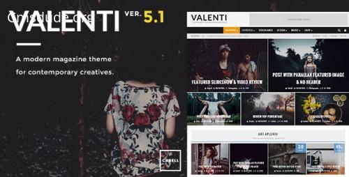 Valenti v5.1.1 – WordPress HD Review Magazine News Theme Download Free