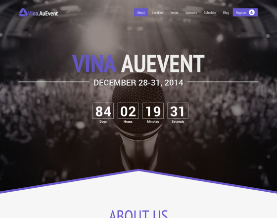 VinaGecko AuEvent - Download One Page Event and Conference Template
