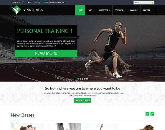 VinaGecko Fitness II - Download Health Sport Gyms and Trainers Template
