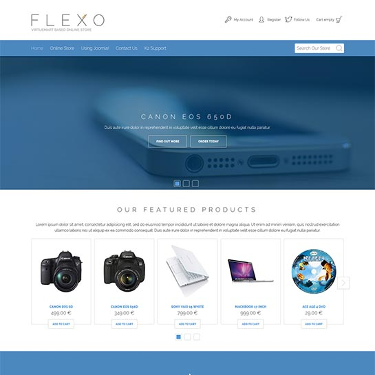 VirtuemartTemplates Flexo - Download Virtuemart Joomla Template