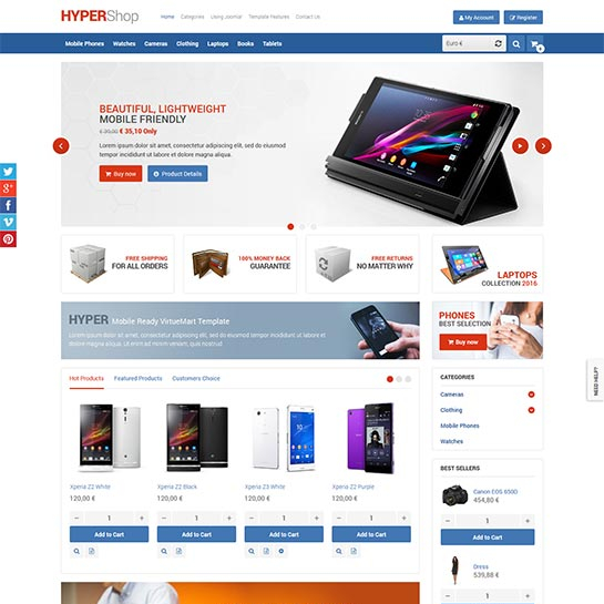 VirtuemartTemplates Hyper Shop - Download Virtuemart Joomla Template