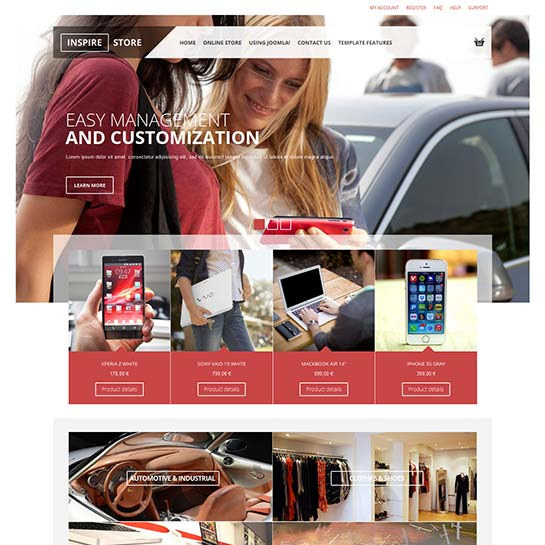 VirtuemartTemplates Inspire - Download Virtuemart Joomla Template