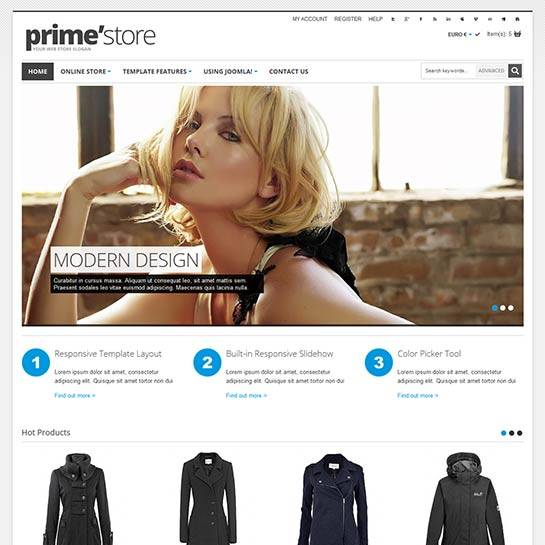 VirtuemartTemplates Prime - Download Virtuemart Joomla Template