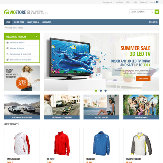 VirtuemartTemplates Vio - Download Virtuemart Joomla Template