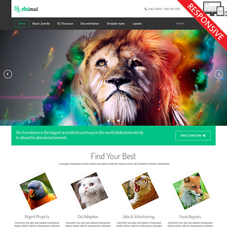 VTEM Animal - Download Responsive Joomla Template