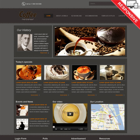 VTEM Coffee - Download Responsive Joomla Template