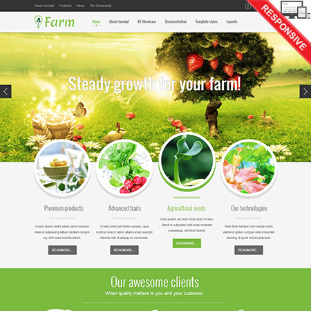 VTEM Farm - Download Responsive Joomla Template