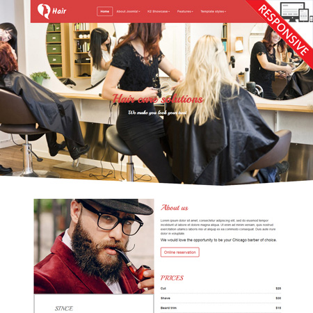 VTEM Hair - Download Responsive Joomla Template