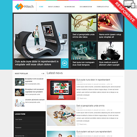 VTEM Hitech - Download Responsive Joomla Template