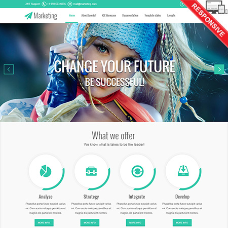 VTEM Marketing - Download Responsive Joomla Template